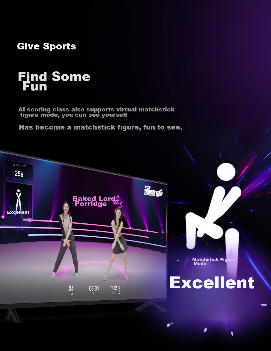 Keep Fitness Mirror Exercise Sensing Machine KS Smart Game Console with AI Guidance And Scoring, Motion Sensing Exercise Console 23