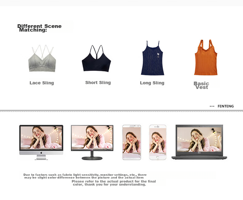 Fenteng Women's Lace V-Neck Camisole Vest Bra-Free Versatile Base Layer Underwear 2026 New Model 19