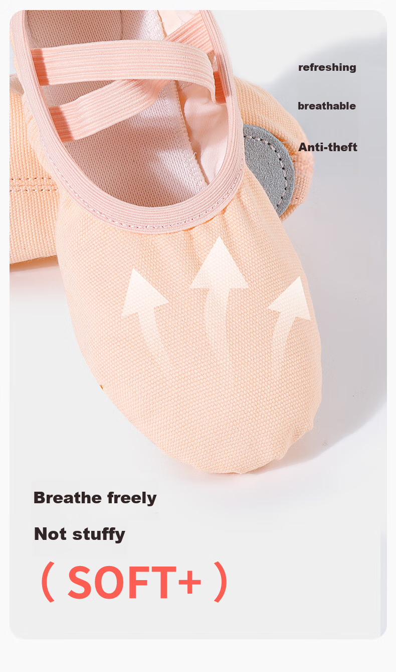 Zhiyouban Adult Dance Shoes, Ballet Professional Practice Shoes for Women, Soft-Soled Slip-On Children's Dancing Shoes, Skin Color Body-Shaping Cat Paw Shoes 8