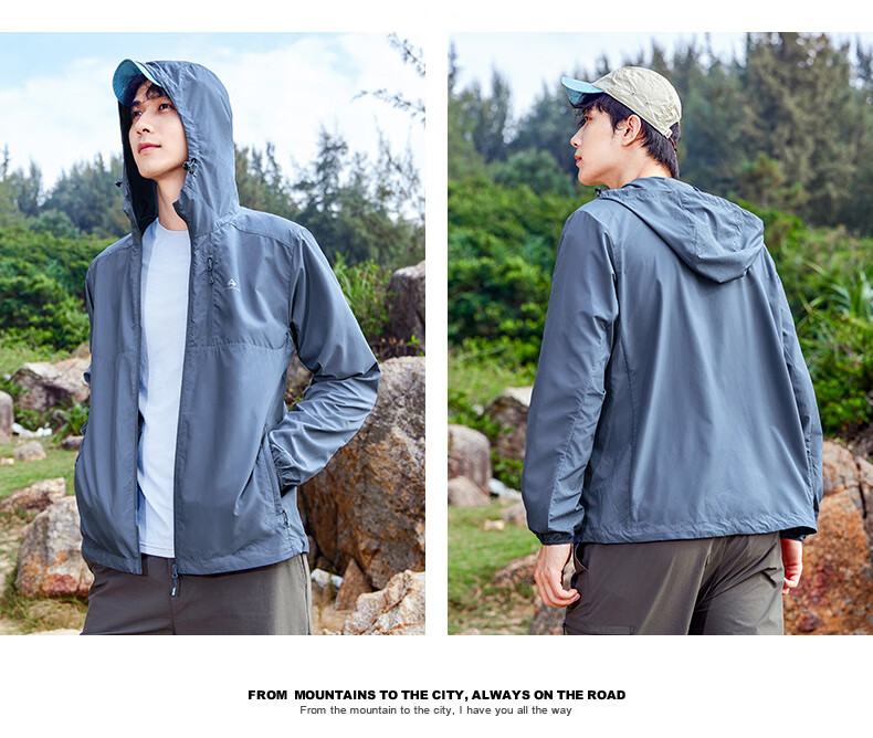 Pioneer Camp Fengdie Sun Protection Jacket for Men, Summer UV-Resistant Outdoor Sun Protection Clothing, Lightweight Loose Breathable Top for Me 40