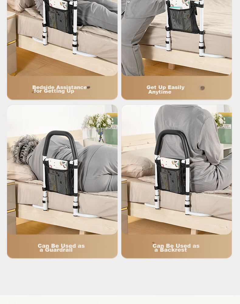 Meiruide No-Drill Bedside Handrail, Elderly Bed Assist Rail, Pregnant Women Getting Up Support Frame 8531-W 13
