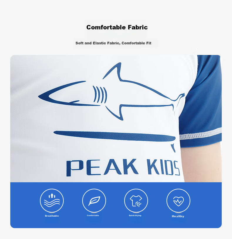 PEAK Children's Swimwear, Boys' Two-Piece Swimsuit, for Small to Large Kids, Cute Hot Spring Swim Trunks, Kids' Swimming Costume Set, Size 100 9