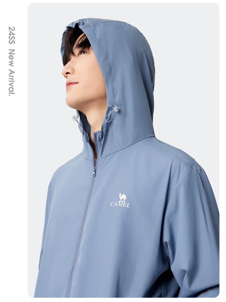 CAMEL Men's Ice Silk Sun Protection Clothing UPF50+, Outdoor Breathable Couple Skin Coat Sun Protection Jacket M13BA6V073F 20