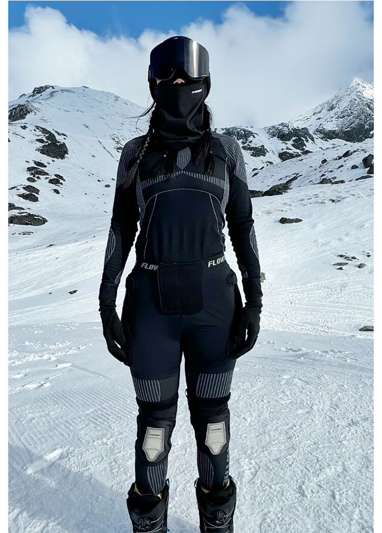 Flow Theory Ski And Snowboard Protective Gear for Men And Women, Professional Inner Wear, Outdoor Sports Protection with Hip And Knee Pads Set 15