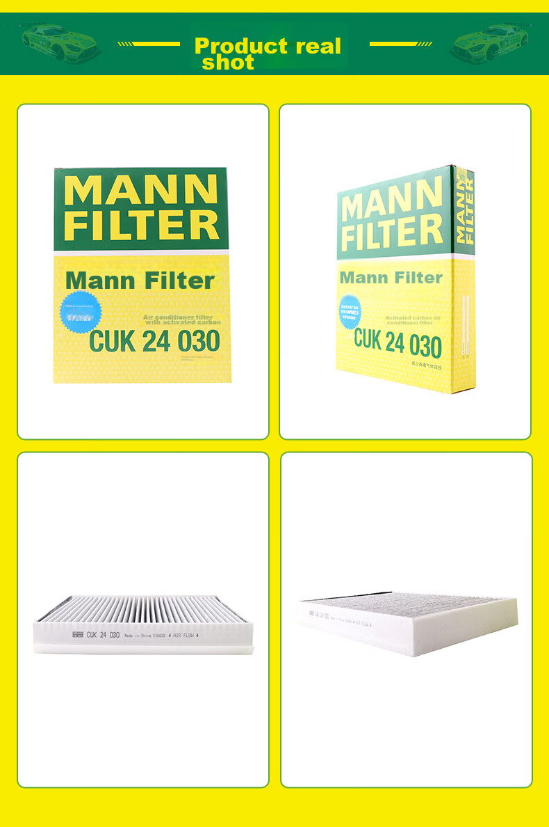 MANNFILTER Air Conditioning Filter Element CUK24030/CUK24080 for Changan CS55/CS75PLUS, Ruicheng CC, Ruicheng CC 8