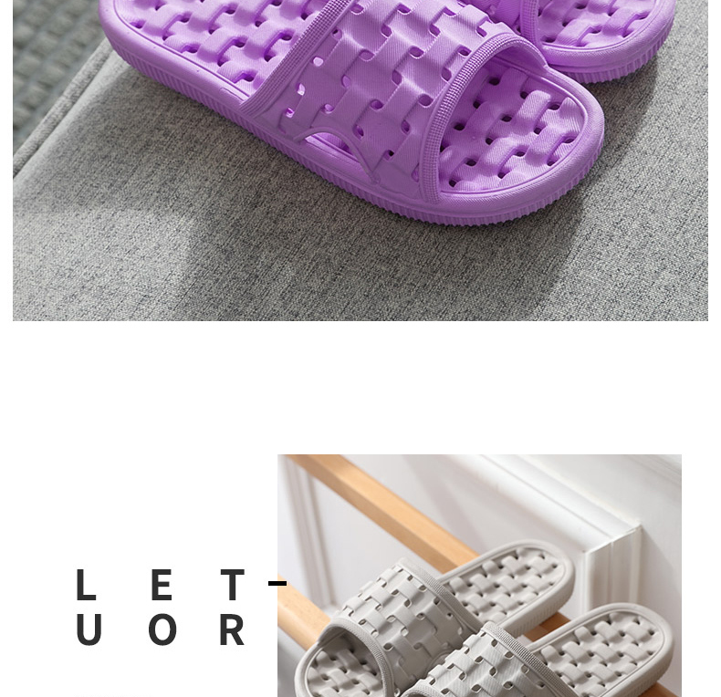 LETUO Women's Summer Slippers Bathroom Quick-Dry Massage Indoor Purple 36/37 (Fits 35-36) 14
