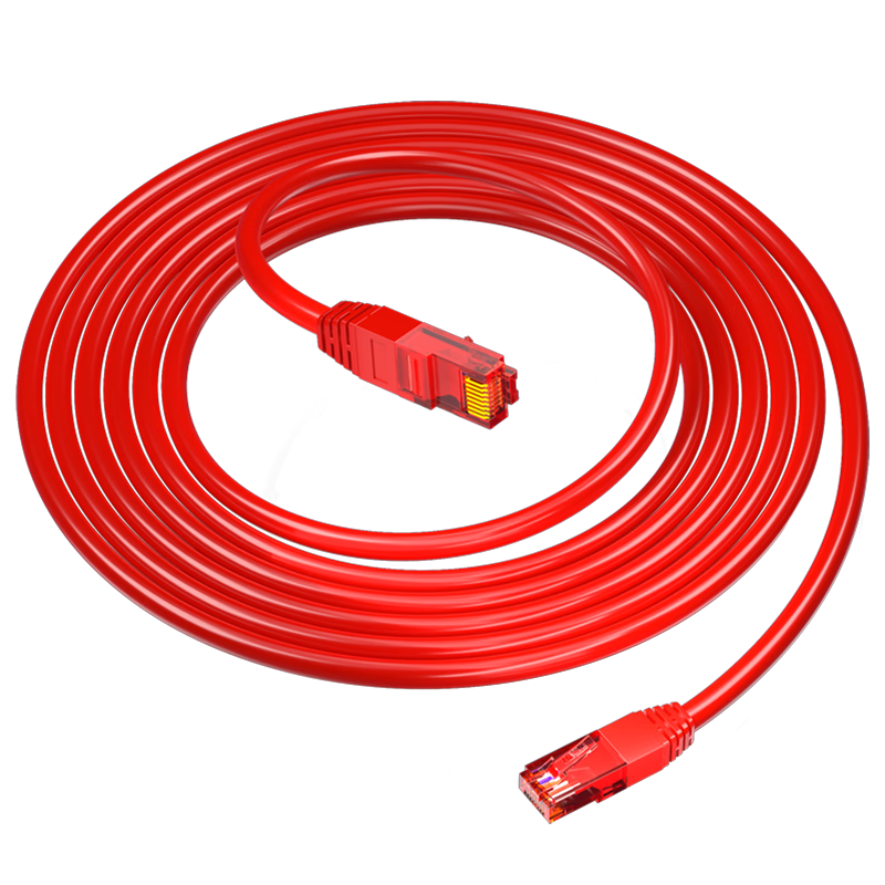 HAILE Internal And External Network Adapter Dedicated Network Patch Cable HT-913A Anti-Dual Network Anti-Mixing Anti-Violation 2-Meter Red