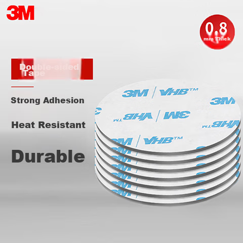 3M Double-Sided Tape, Strong Adhesive, Waterproof, for Office Use/ETC Cards/students' Stationery/handcrafts Etc., Model 6608-GP, Diameter 40mm/8 Pieces