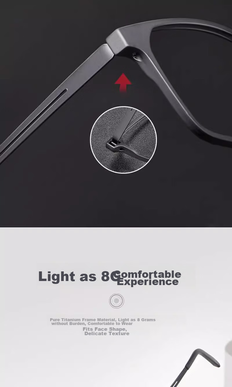 LESCA LUNETIER High-End Anti-Blue Light Reading Glasses for Men And Women, High Definition Ultra-Light Anti-Radiation Presbyopic Glasses for Middle-Aged And Elderly, Back-To Style 8