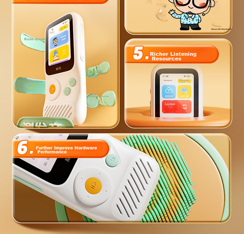 M&G Stationery, English Listening Treasure, Pocket Repeater Learning Machine for English Listening, Portable Vocabulary Player, Xuan Ling Ji Listening Device, 32GB Birthday Gift 9