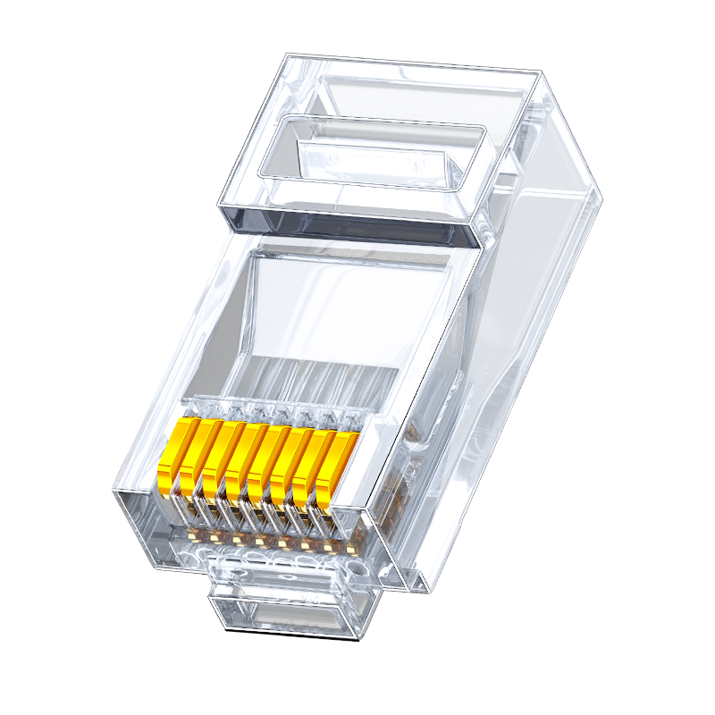 SAMZHE Cat6 Engineering Grade RJ45 Connectors, Gigabit Network Crystal Heads, Cat6 Network Cable Connectors, 15U Gold-Plated Network Cable Crystal Heads, 30 Pieces, SJ-6030