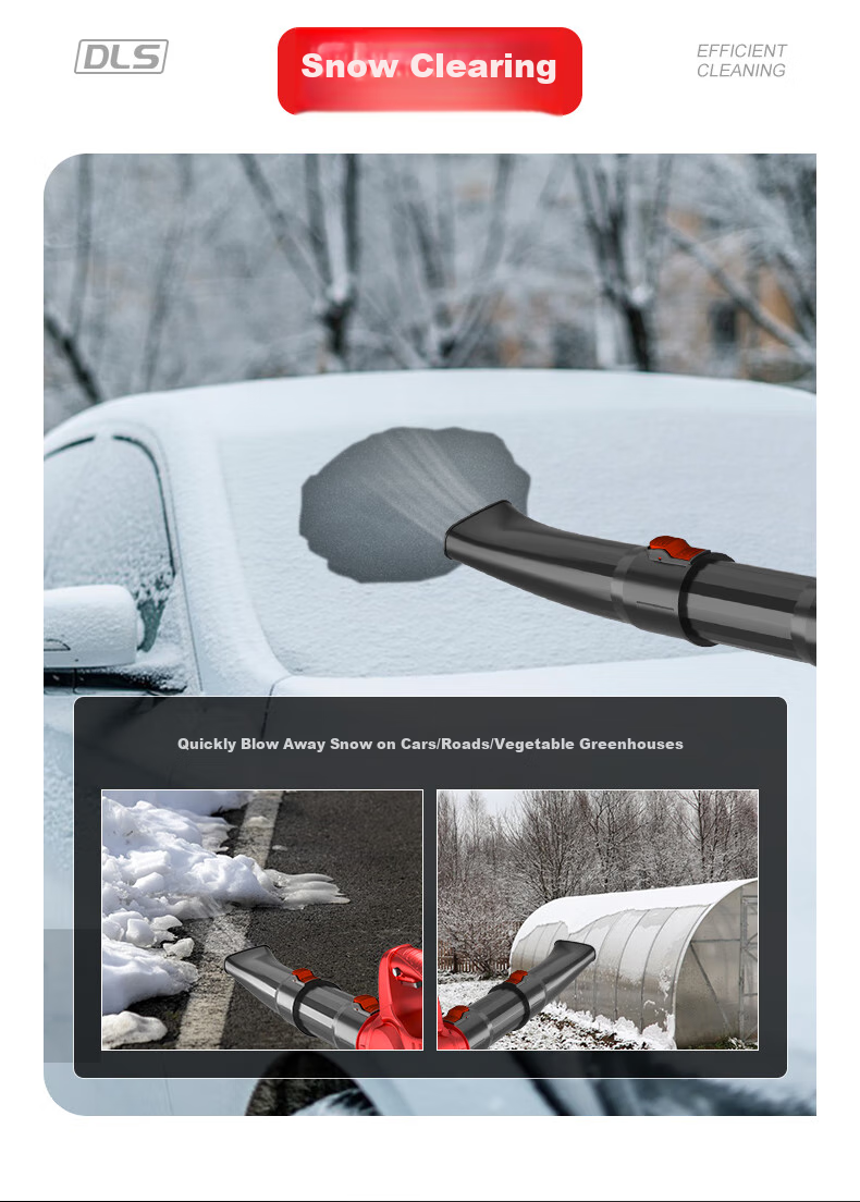 Delishi Electric Air Blower Fan Blower High-Power Industrial Lithium Battery Rechargeable Storm Gun Snow Blower Leaf Blower 9