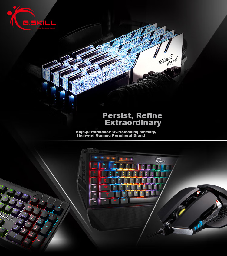 G.SKILL, 64GB (32G X 2) Kit, DDR5 6000MHz, Desktop Memory Module - Trident Z RGB Light Bar (Dark Mist Black)/C36 18