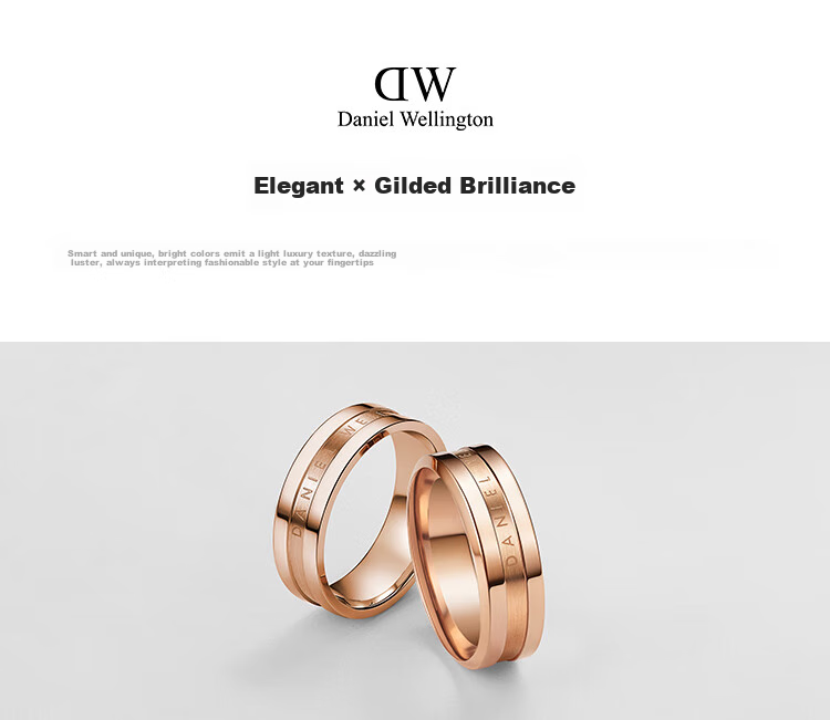 DanielWellington DW Ring for Women, Elegant Silver Couple Rings Size 48 DW100 Birthday Gift for Girls 4