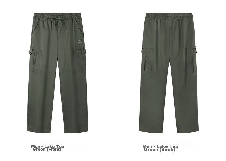 CAMEL Casual Pants for Men, Cargo Pants, Outdoor Water-Repellent, Loose-Fit Wide-Leg Straight-Waist Woven New Sports Trousers 28