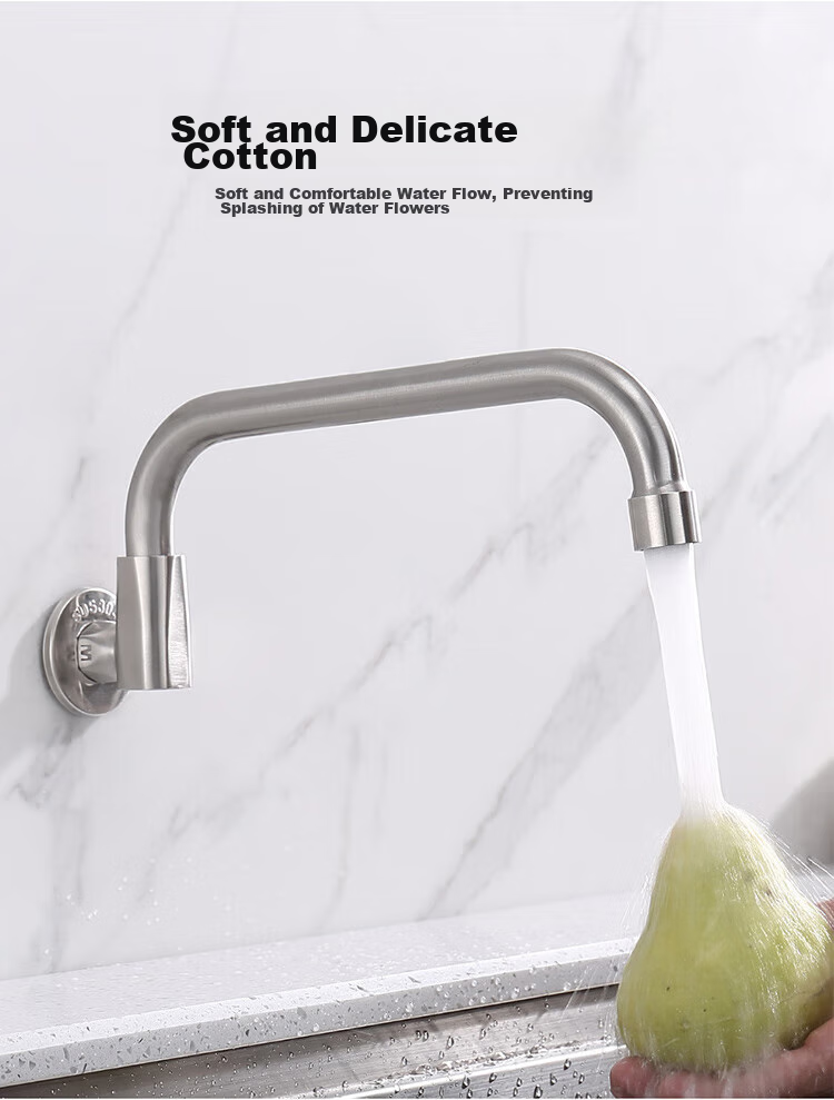 CVBAB In-wall Single Cold Rotatable Kitchen and Balcony Faucet for Vegetable Washing Sink CV2175 5