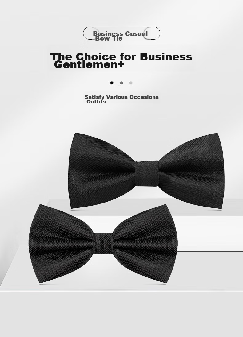 FitonTon Wedding Banquet Bow Tie for Men, Business Groom's Bow Tie, Gift Box Set for Boyfriend, New Year And Valentine's Day Present 1
