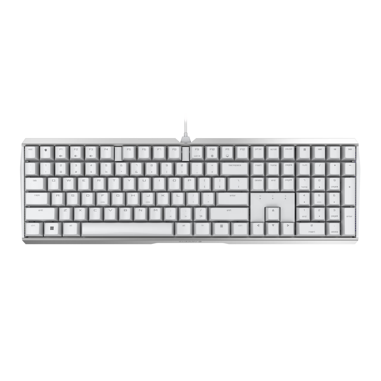 CHERRY MX3.0S TKL Mechanical Keyboard, Gaming Keyboard, Wired Computer Office Keyboard with 87 Keys, White Red Switches