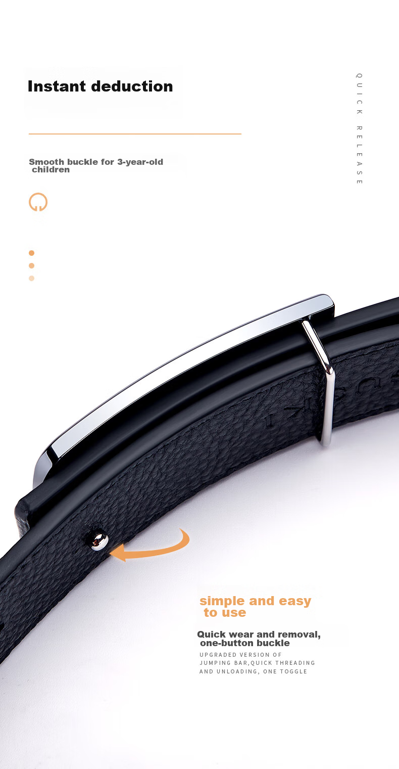 GUSKI Brand Men's Leather Belt with Ceramic Buckle, Business Trouser Belt, Gift Box, Birthday Present for Boyfriend Or Husband 8