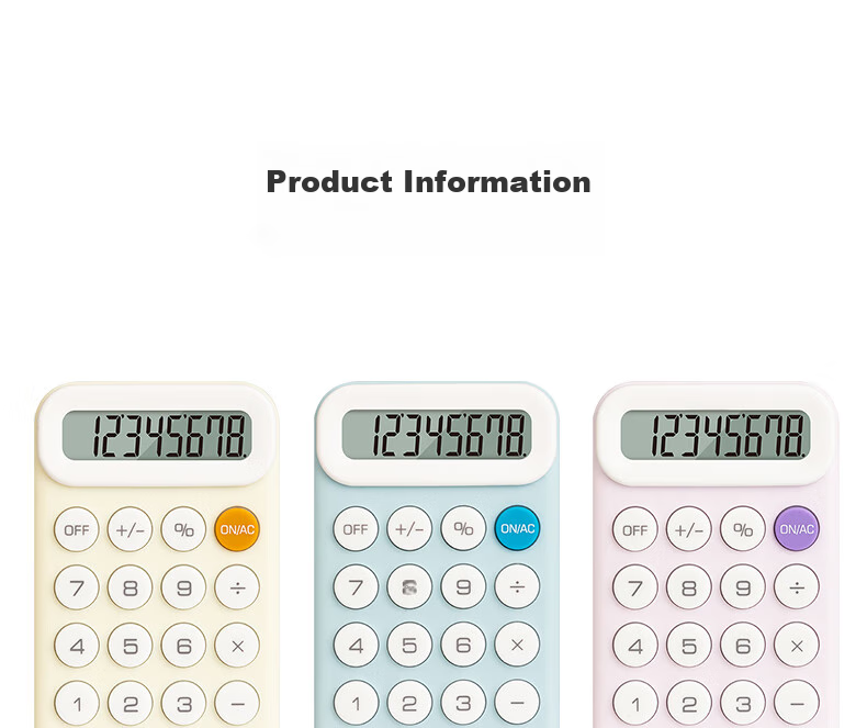 Deli [Super Popular] Portable Student Calculator, Macaron Mini Calculator, Skin-Friendly Buttons, Simple Calculation for Children And Elementary School Students, Learning Supplies, Purple TE10 15