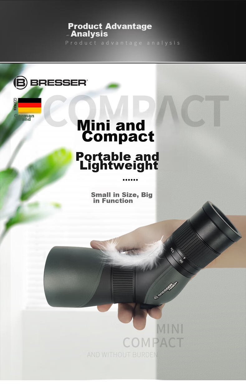 Bresser Zhengtu 9-27x Large Aperture Monocular High Magnification High Definition Low Light Night Vision Bird Watching Telescope, Professional Grade Waterproof Telescope 3