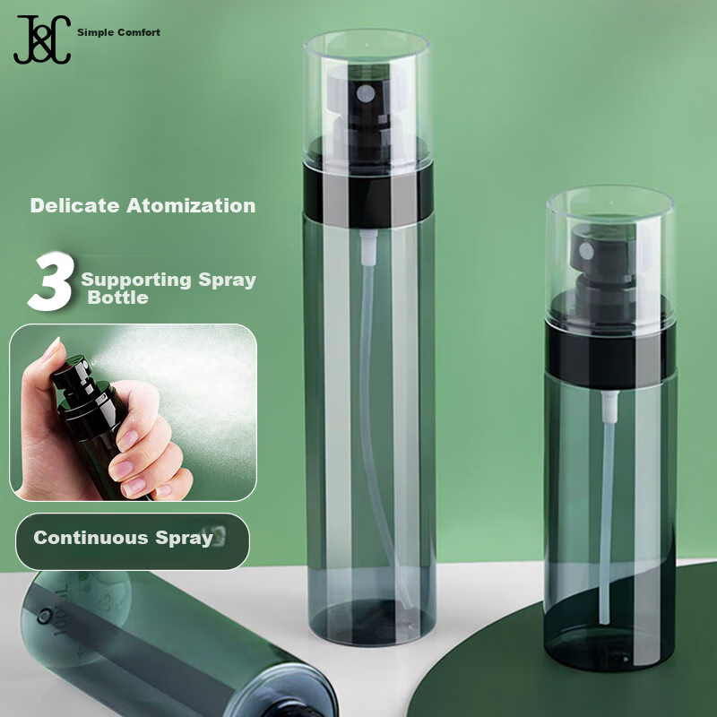 Jianyingshu Cold Gray Straight Spray Bottle Set of 3, Travel Dispenser Bottles for Toner, Ultra-Fine Mist Face Hydrating Mini Sprayer