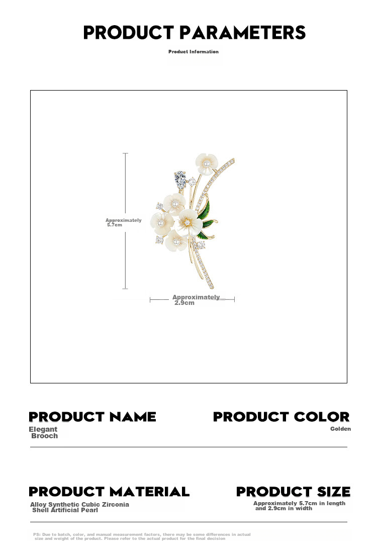 Qlady High-End Luxury Brand Brooch for Women, Anti-Exposure Pin, Suit Accessory, Mid-Autumn Festival Gift 5