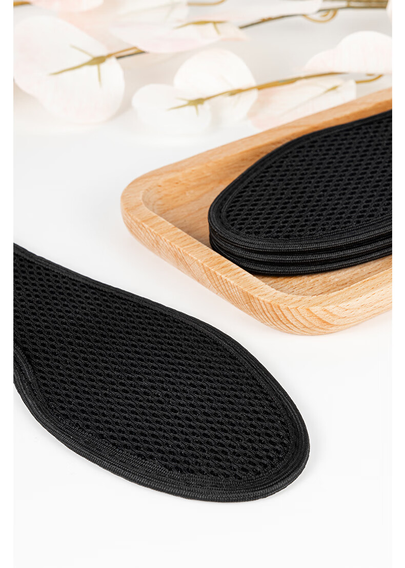 FOOTOPPO Bamboo Charcoal Deodorizing Insoles for Men, Summer Sports Military Training, Ultra-Soft Sweat-Absorbing Breathable Odor-Eliminating Insoles for Men in Summer 10