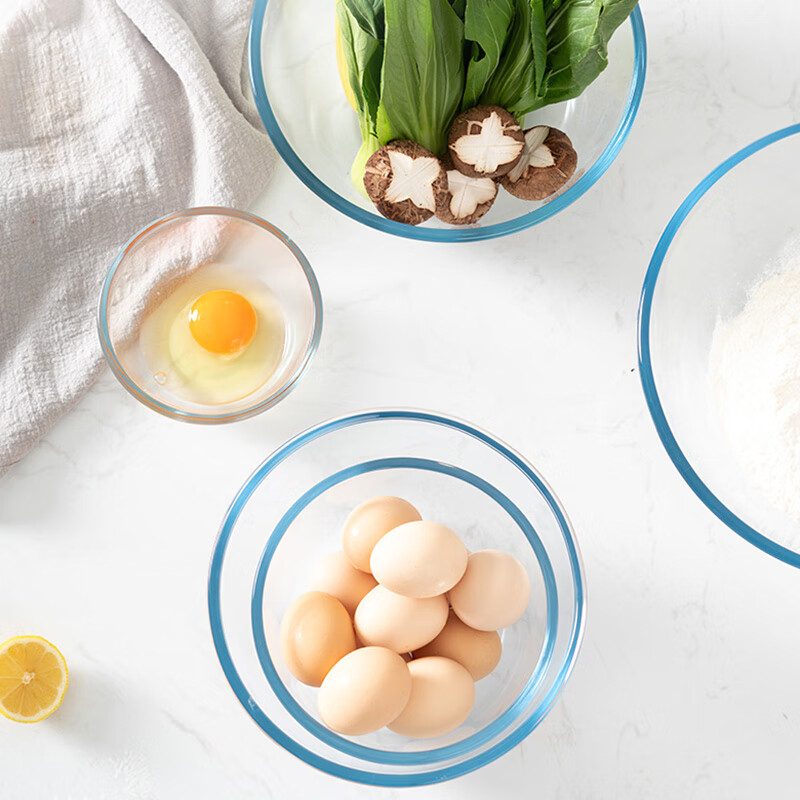 Набор стеклянных мисок Onlycook, 2 шт., 400 мл каждая. Высококачественное боросиликатное стекло, подходит для микроволновой печи, салатница, суповая миска.