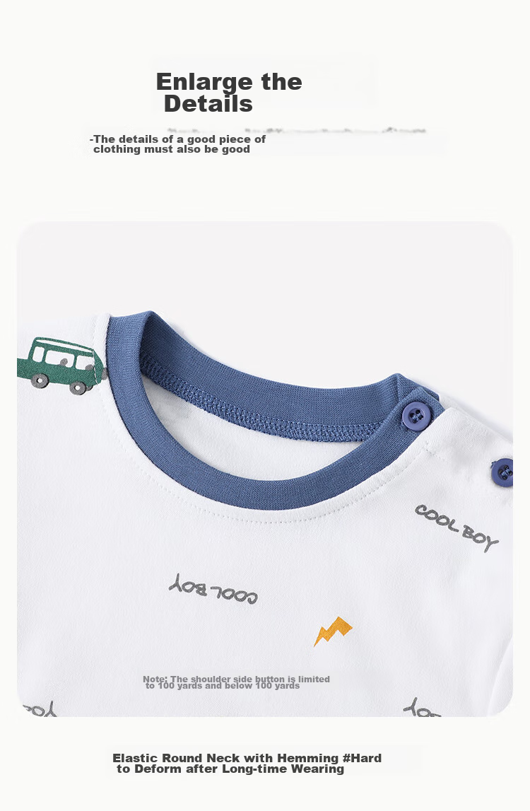 YUZHAOLIN Children's Autumn Underwear Set, Boys And Girls Inner Wear, Pure Cotton Pajamas for Young Kids, Children's Clothing 17