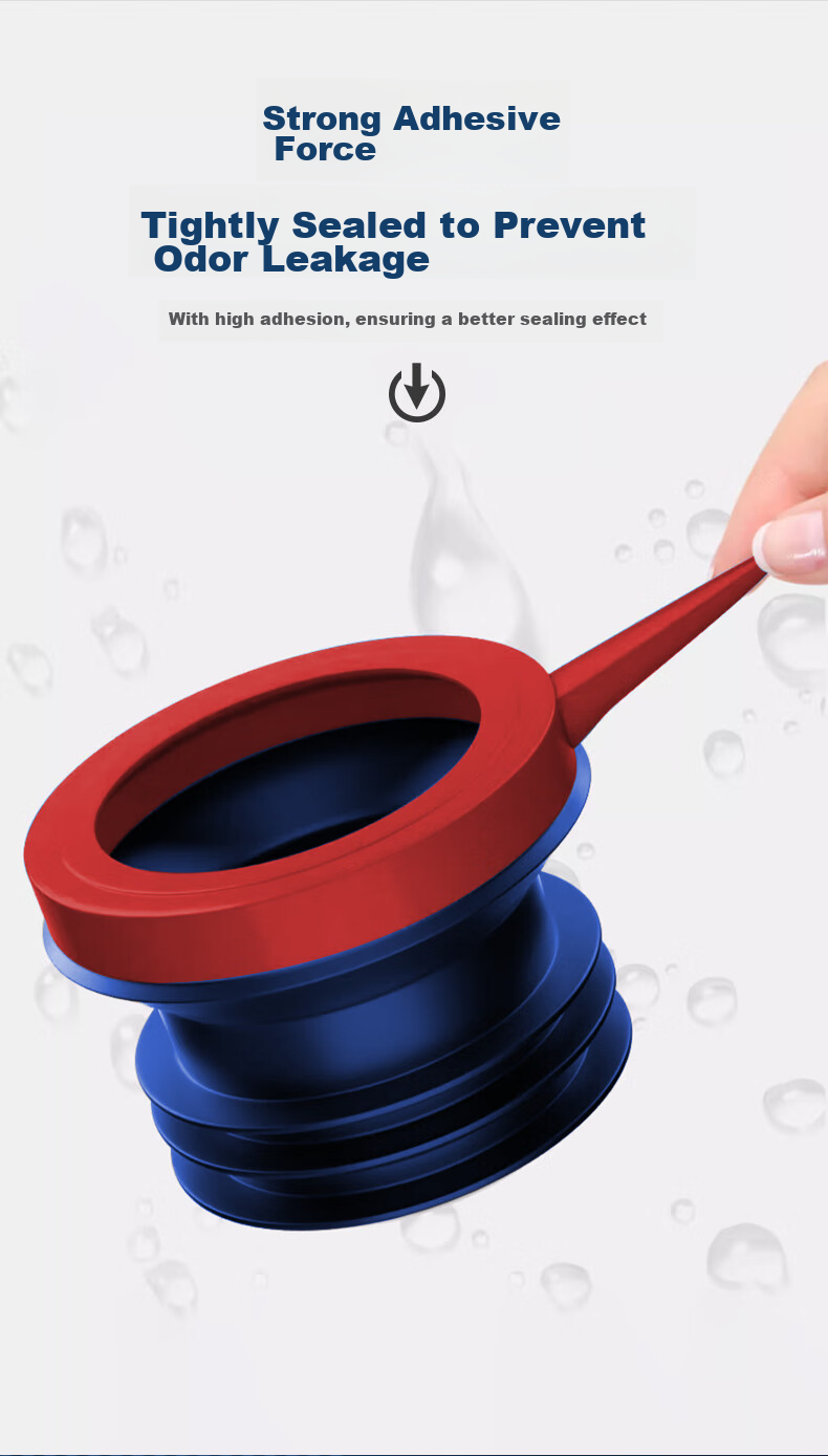 KEGOO Toilet Flange Seal Ring Anti-Backflow Odor Prevention Check Valve, Extended Sewer Outlet for Toilet, Universal K5068 8