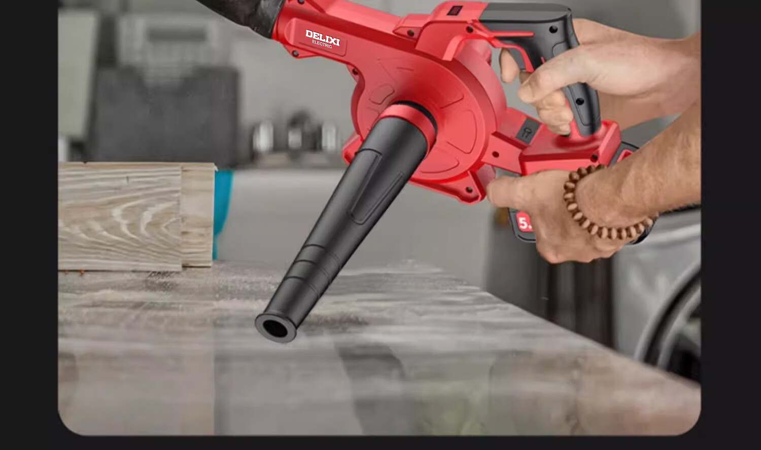 DELIXI Electric Lithium Battery Digital Display Blower Dual-Use High-Power Cordless Blower Dust Collector for Home 9