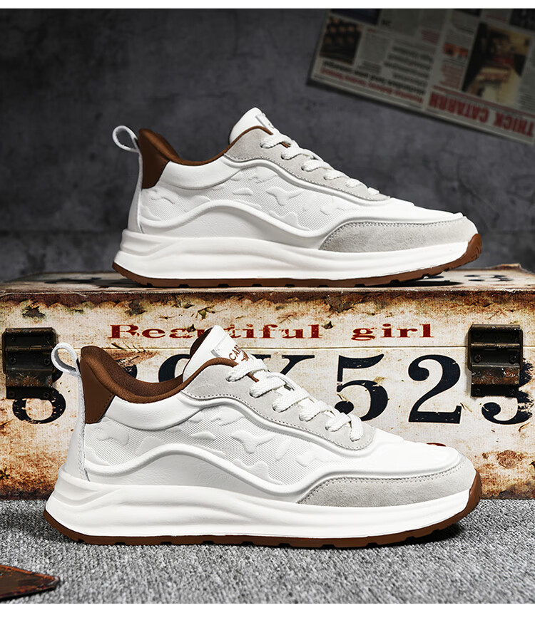 CARTELO Men's New Shoes for Summer And Autumn, Versatile Casual Sports Running Travel Hiking Retro Soft Thick-Soled Dad Shoes 24