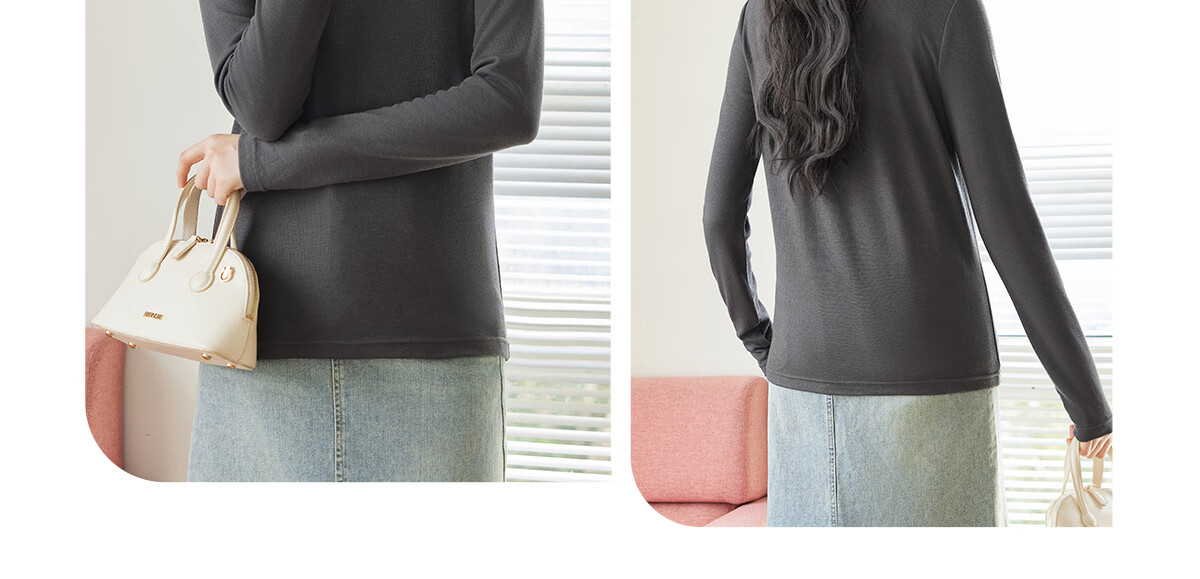 Halo Queen Women's Long Sleeve T-Shirt Spring and Autumn Round Neck Letter Print Loose Comfortable Versatile Top New H143T2035 6