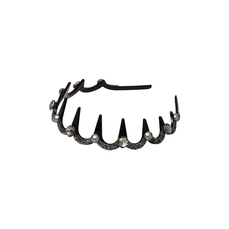 CHIMERA Sparkling Diamond Wave Headband with Teeth, Hair Clip for Face Washing, High-End Hair Accessory, Women's Mid-Autumn Festival Gift