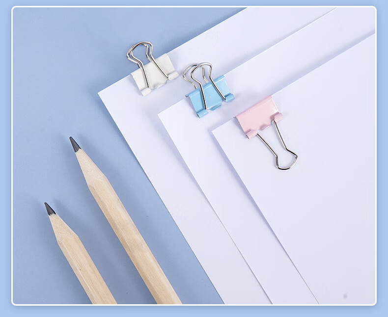 SIMAA 12 Pieces of 51mm Colorful Long Tail Clips Binder Clips, Metal Binder Clips for Documents And Office Supplies, Stationery, 12 Pieces/tube 19880 10