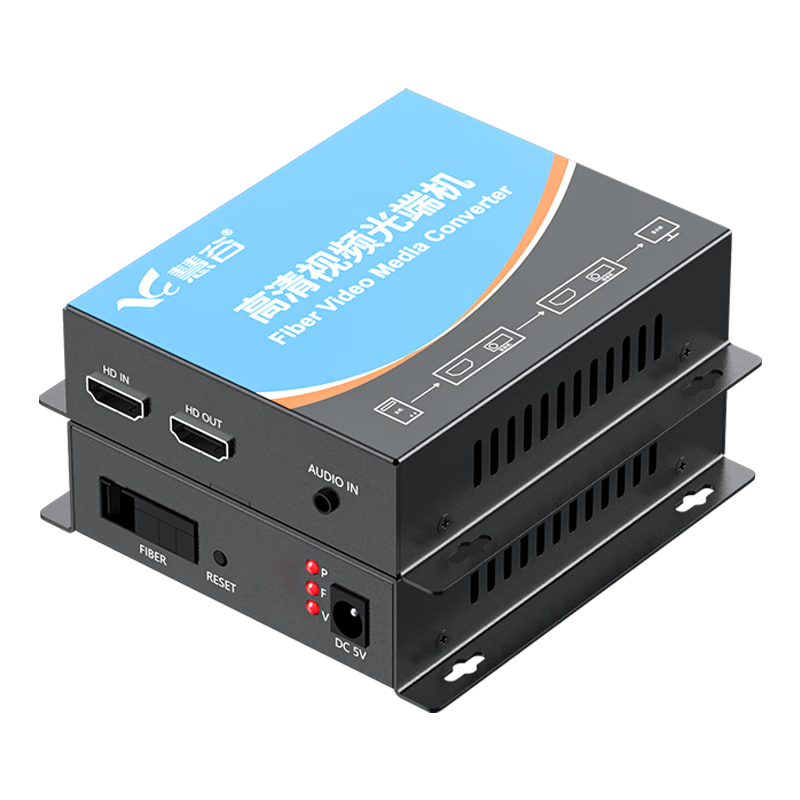 Huigu HDMI Optical Terminal, High-Definition Video Optical Terminal, HDMI Fiber Optic Extender, 1-Channel HDMI + Audio + Local Loop-Out, SC Interface, HG-811HD