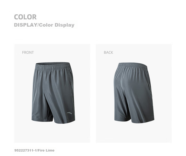 Anta Quick-Dry Men's Sports Shorts Summer Moisture-Wicking Breathable Fitness Training Running Outdoor Casual Woven Five-Point Pants 26