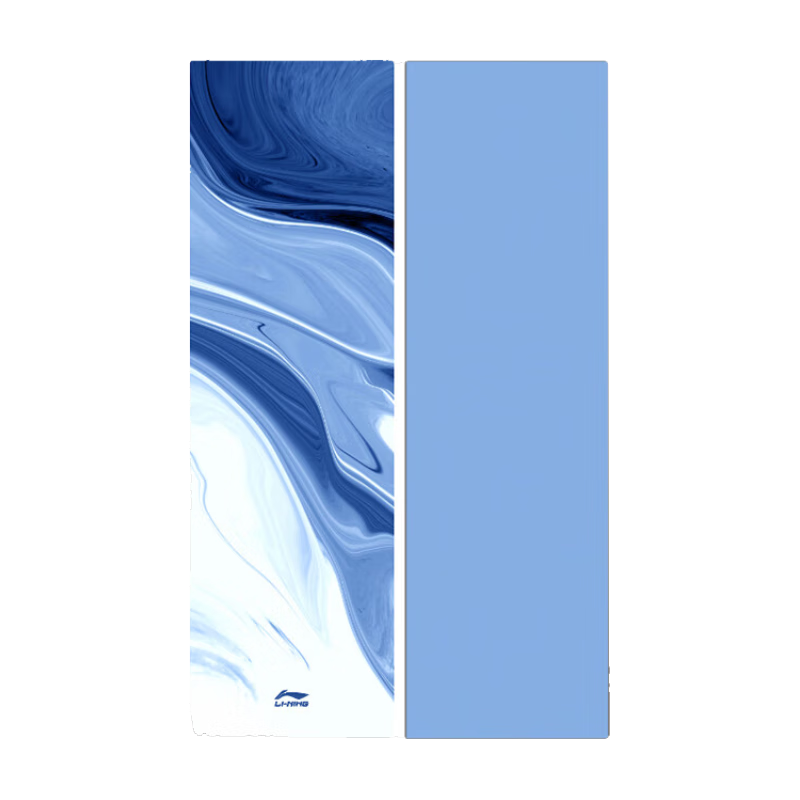 Li-Ning Cooling Sports Towel, Quick-Absorbing Sweat for Swimming, Rapid Temperature Reduction, Ice-Cooling Towel, Fast-Drying Sweat-Wiping Blue And White Yoga Towel