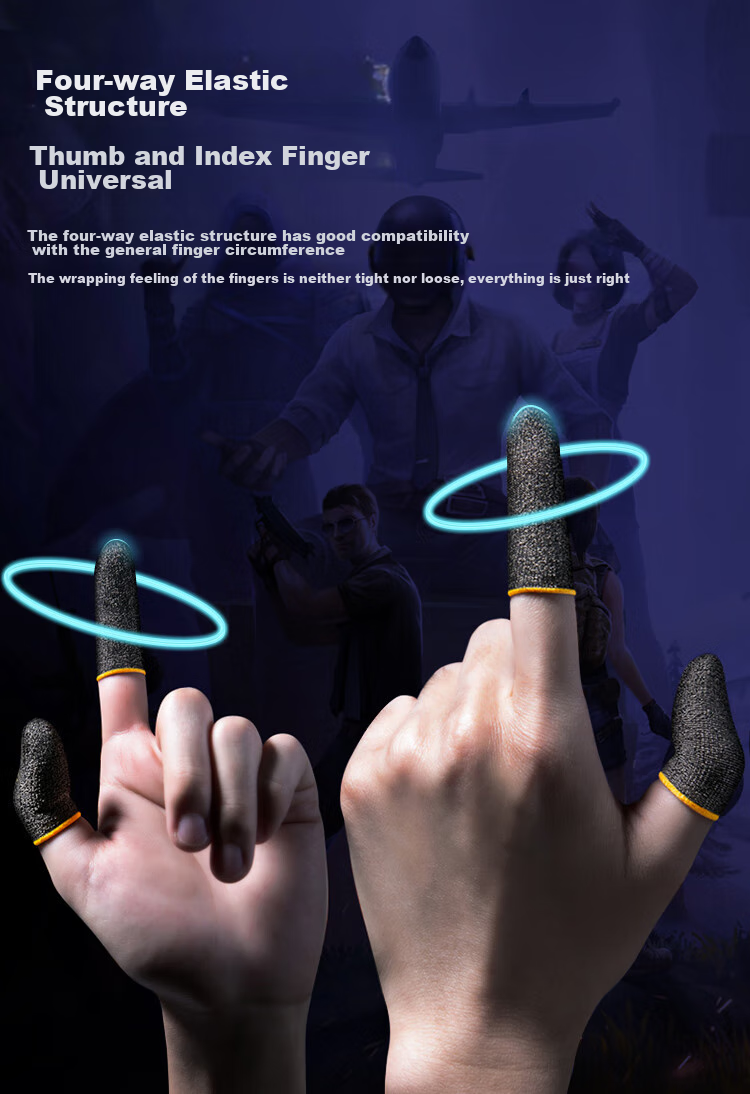 KOVOL Gaming Finger Sleeves, Sweat-Resistant, for Mobile Phones And Tablets, Professional E-Sports Gloves, Touchscreen Compatible, for Honor of Kings, PUBG, Delta Force, And Other Mobile Games 11