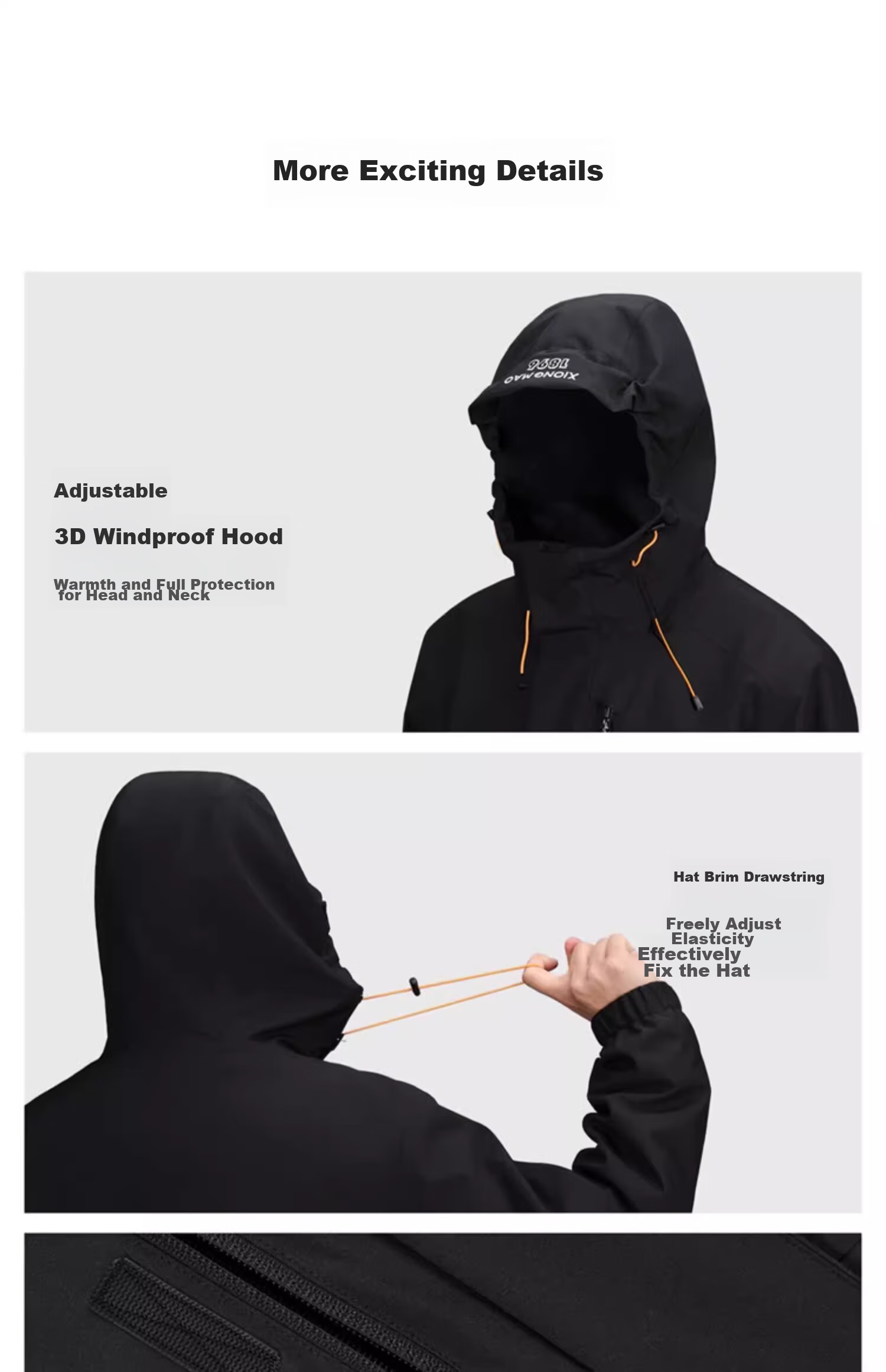 CAMEL Panda Three-In Outdoor Waterproof And Windproof Jacket for Men And Women, Autumn And Winter Hiking And Mountaineering Coat 1641 38