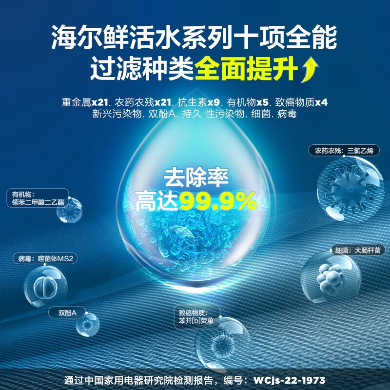 正大海尔海尔净水器HRO10H11-2U1家用直饮纯水机双出水RO反渗透智能自清洗 HRO10H11-2U1