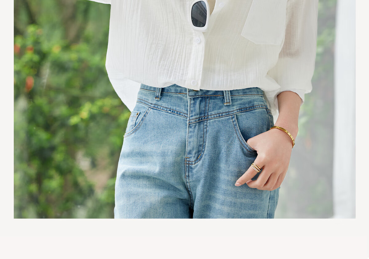 Chushen Thin Long-Sleeve Shirt for Women, Loose-Fitting Versatile See-Through Vacation Casual Jacket Top S144C2684 White L 2