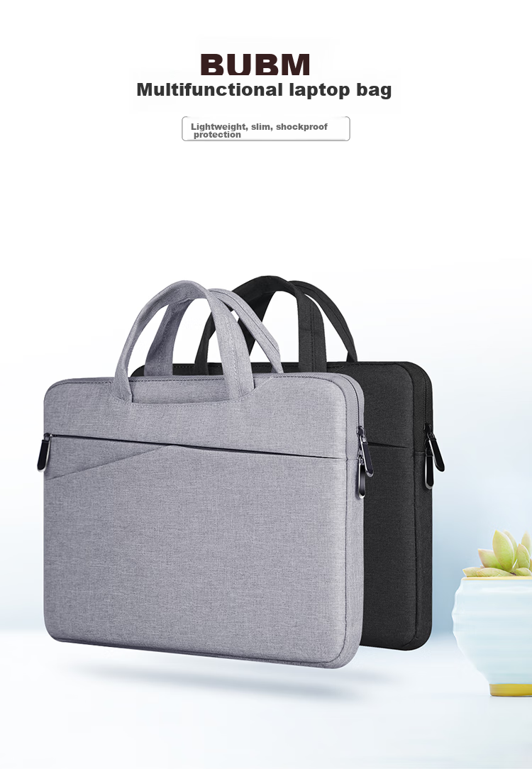 BUBM Laptop Bag for Apple And Lenovo 15.6-Inch Laptops, Women's Handheld Business Sleeve Bag 1