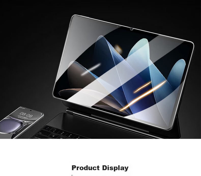 ESCASE Vivo Pad 3 Tempered Glass Screen Protector for Pad2/iQOO Pad 12.1-Inch 2023/24 Tablet Computer Film, Shatterproof, High-Definition Ultra-Thin Glass Protective Film, Transparent 13