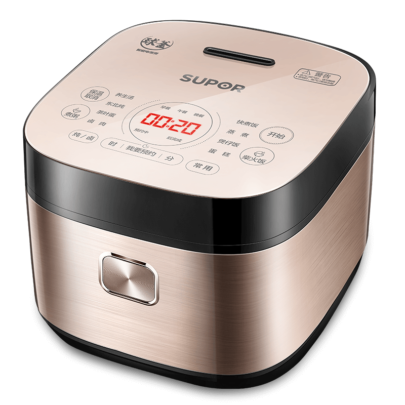 SUPOR Rice Cooker for 5-8 People, 4L Blue Diamond Ball Pot, Firewood Rice Steaming, Cooking Porridge, Non-Stick Smart Reservation Micro-Pressure Electric Rice Cooker 40FC873