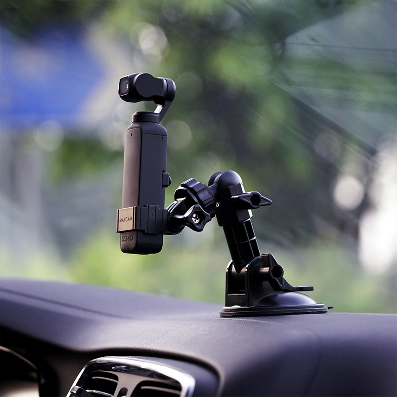MAXCAM Compatible with DJI OSMO POCKET 2, 1 Pocket Camera Car Suction Cup Glass Mount, Car Phone Holder Accessory for Vehicle Photography