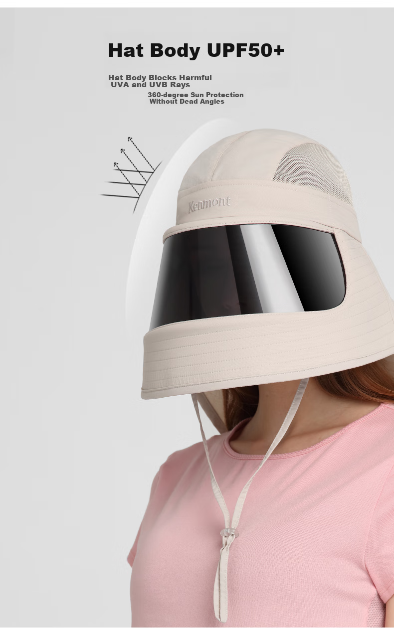 Kenmont Spring And Summer Full Face Sun Protection Mask for Women, UV-Resistant Neck Guard, Sun Visor, Outdoor Protective Hat Km-3774 3