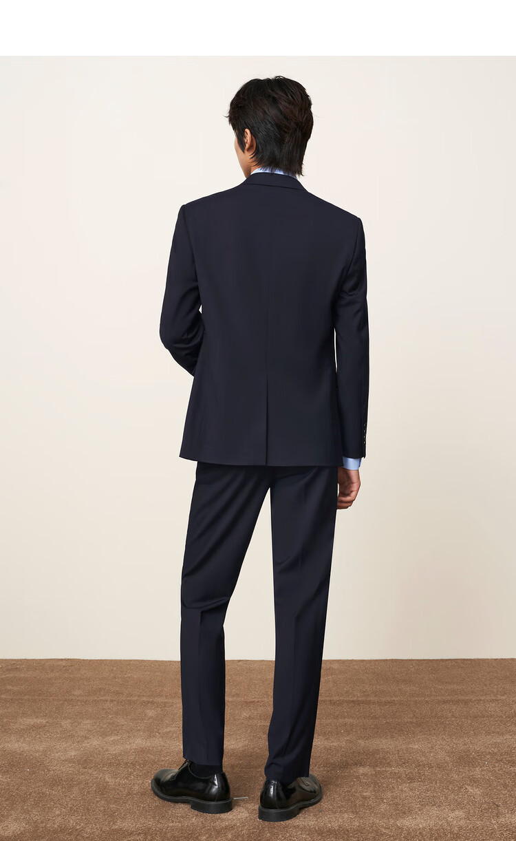 HLA Men's Suit Set, Spring And Autumn Light Business Classic Series Suit Set for Men, Navy Blue 180/96A(50A) 14