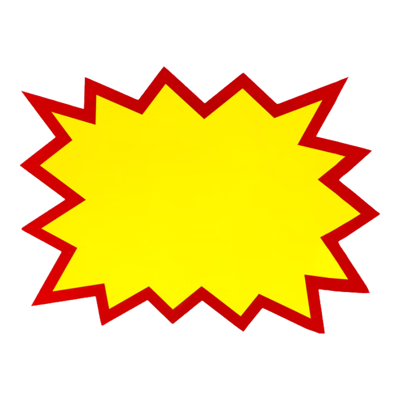 [Lowest Price Online] TRNFA Blank Style, 100 Large Explosion Stickers/price Tags, Display Stand Discount Signs, POP Blank Advertising Paper Product Price Tags